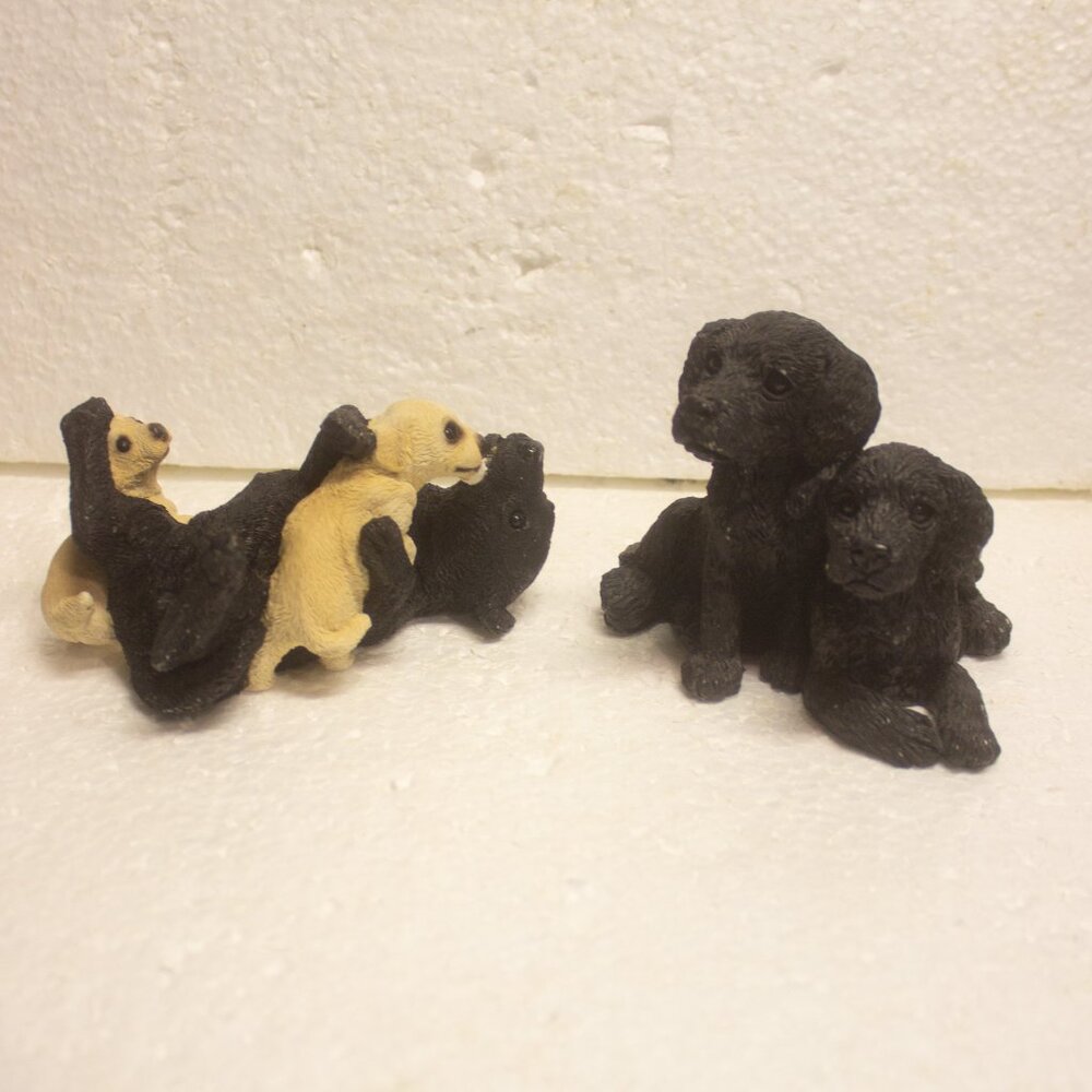 Lot of Two Miniature Labrador Figurines by Stone Critters